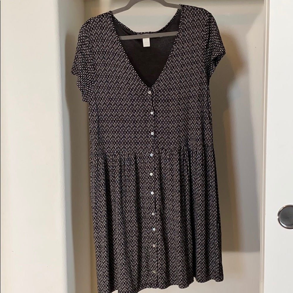 Black and White Summer Baby Doll Dress/Tunic Top